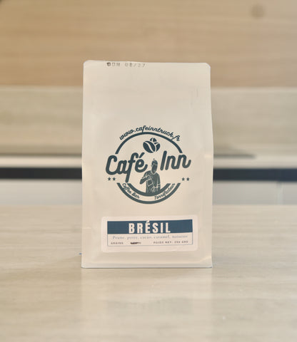 Sachet de café Brésil Caixa de Frutas Café Inn, vue de face