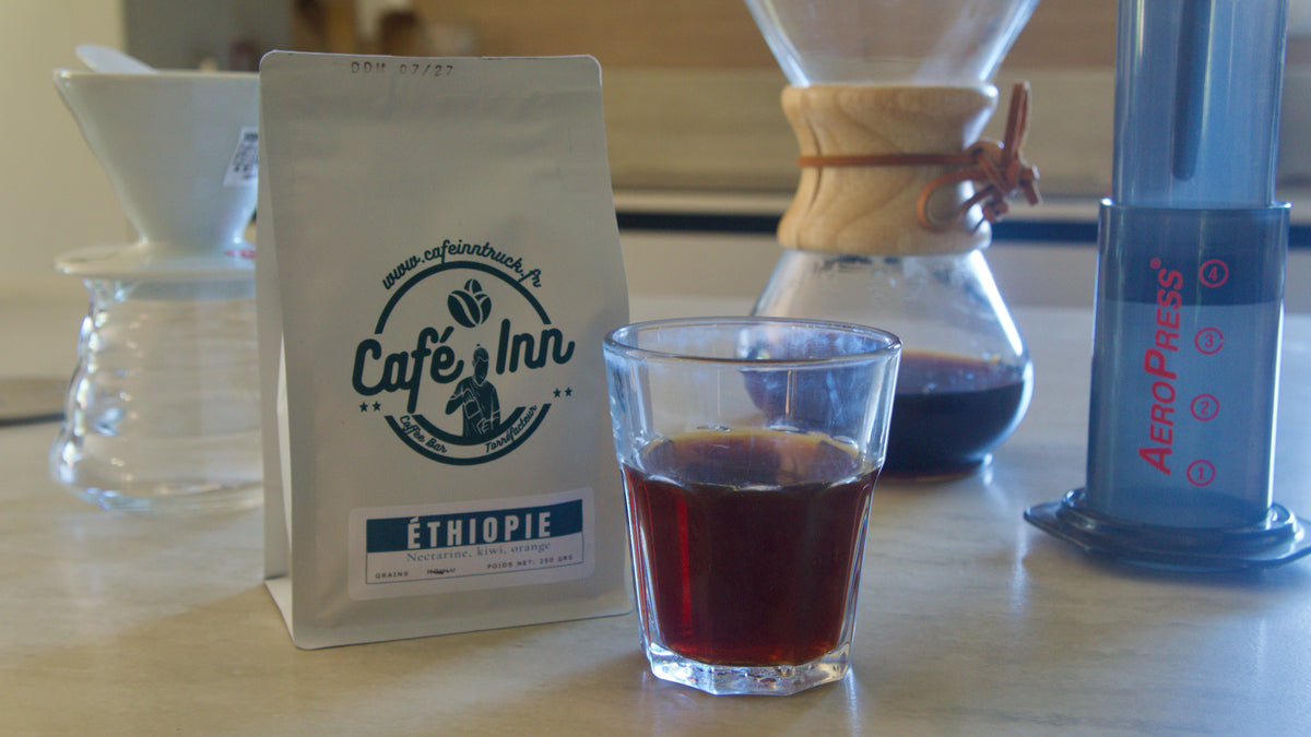 Café filtre Café Inn avec sachet Éthiopie, Chemex et AeroPress