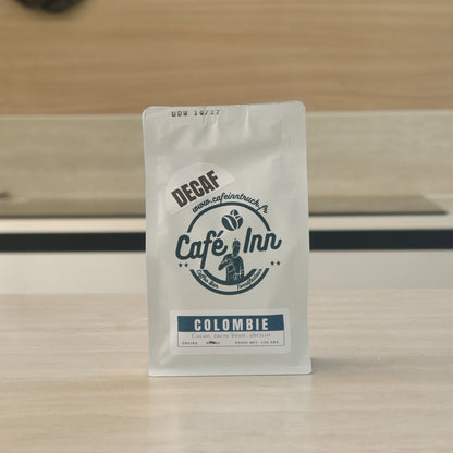 Sachet de café décaféiné Colombie Café Inn, vue de face