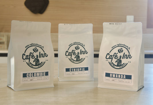 Pack Prestige Café Inn avec plusieurs sachets de café de face