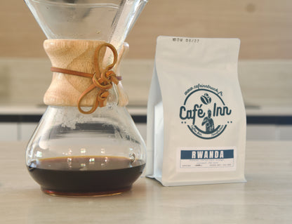 Sachet de café Rwanda Cyiya 843 Café Inn, vue de trois quarts